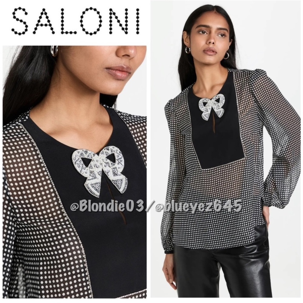 Saloni Silk Chiffon Tonya B Top UK12/US8